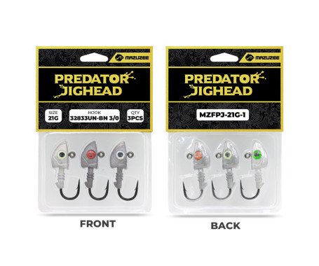 AQUA MARINE - Predator Jighead - 21G (Hook: 32833UN-BN 3/0)